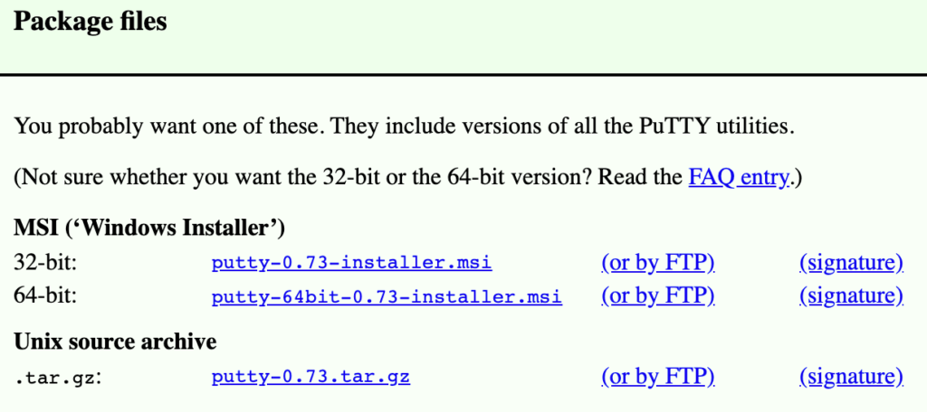 free instals PuTTY SSH 0.79