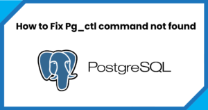 How to Fix Pg_ctl command not found